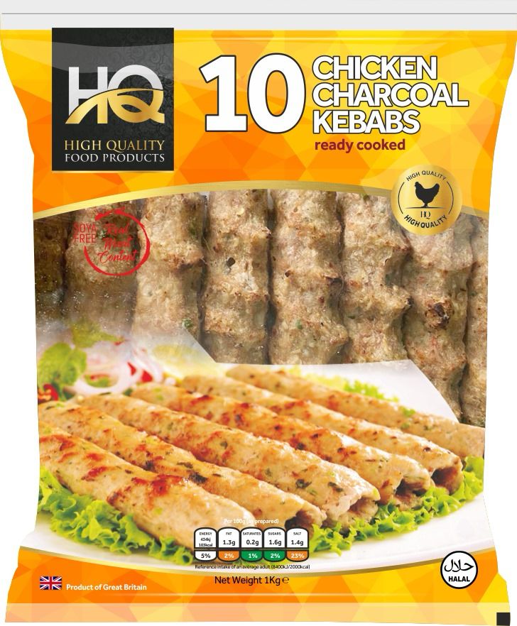 10 CHICKEN CHARCOAL KEBABS