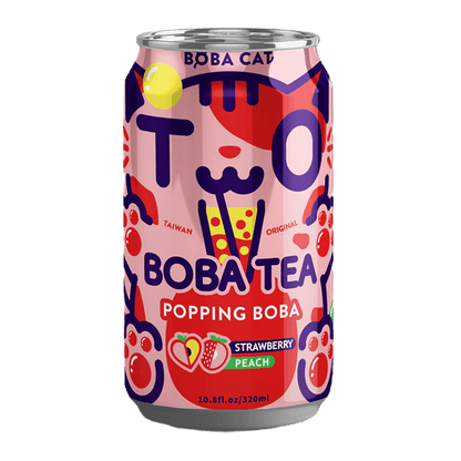 Boba Cat Strawbery Peach Tea