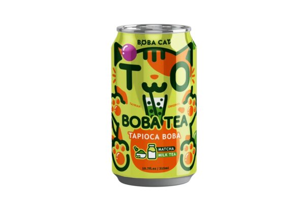 Boba Cat Matcha Tea
